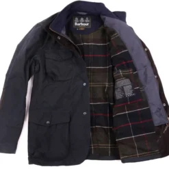 Wollen Jassen Barbour Waxjas Ogston Donkerblauw -Sport Jas Verkoopwinkel 10453 13
