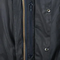 Waxjas Voor Heren Barbour Border Wax Jas Blauw -Sport Jas Verkoopwinkel 55937 5