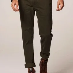 Chino Broeken Dstrezzed Chino Graphic Donkergroen -Sport Jas Verkoopwinkel 63747 5