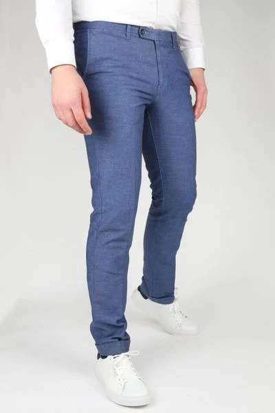 Pantalons Suitable Pantalon Pisa Melange Blauw 2 Pantalons Suitable Pantalon Pisa Melange Blauw - Afbeelding 2