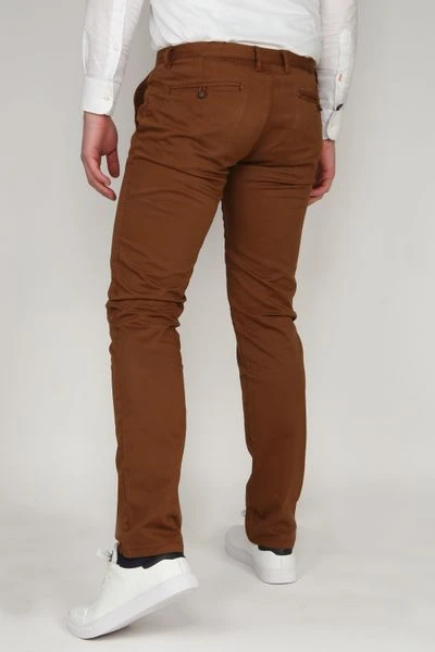 Chino Broeken Suitable Chino Sartre Cognac 3 Chino Broeken Suitable Chino Sartre Cognac - Afbeelding 3