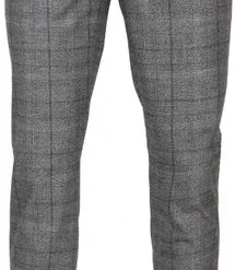 Pantalons Suitable Pantalon Milano Ruit Grijs