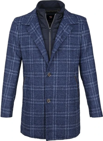 Wollen Jassen Suitable Geke Coat Ruit Blauw 1 Wollen Jassen Suitable Geke Coat Ruit Blauw