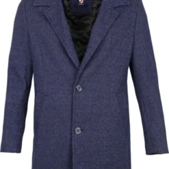 Wollen Jassen Suitable Kevin Coat Donkerblauw