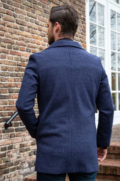 Wollen Jassen Suitable Kevin Coat Donkerblauw 4 Wollen Jassen Suitable Kevin Coat Donkerblauw - Afbeelding 4