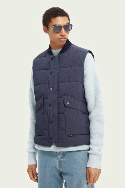 Bodywarmers Heren Scotch And Soda Bomber Bodywarmer Donkerblauw 2 Bodywarmers Heren Scotch And Soda Bomber Bodywarmer Donkerblauw - Afbeelding 2
