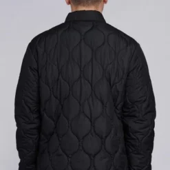 Tussenjassen Barbour International Accelerator Race Quilt Jack Zwart -Sport Jas Verkoopwinkel 70729 5