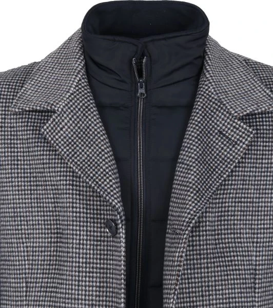 Wollen Jassen Suitable Stijn Coat Bruin 2 Wollen Jassen Suitable Stijn Coat Bruin - Afbeelding 2