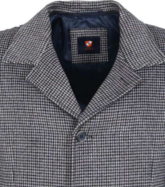 Wollen Jassen Suitable Stijn Coat Bruin 4 Wollen Jassen Suitable Stijn Coat Bruin - Afbeelding 4