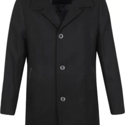 Wollen Jassen Suitable Geke Coat Uni Zwart