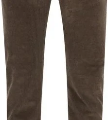 Five-Pocket Broeken Pierre Cardin Lyon Voyage Corduroy Broek Donkerbruin