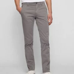 Chino Broeken Hugo Boss Chino Schino Slim Grijs -Sport Jas Verkoopwinkel 72043 5