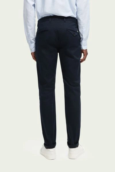 Chino Broeken Scotch And Soda Chino Slim Mott Donkerblauw 3 Chino Broeken Scotch And Soda Chino Slim Mott Donkerblauw - Afbeelding 3