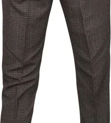 Pantalons Suitable Pantalon Jersey Ruit Bruin -Sport Jas Verkoopwinkel 72344 4