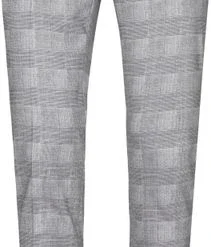 Pantalons Suitable Pantalon Jersey Grijs Ruit