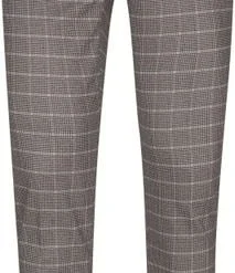 Pantalons Suitable Pantalon Jersey Bruin Pied De Poule -Sport Jas Verkoopwinkel 73287 1 1