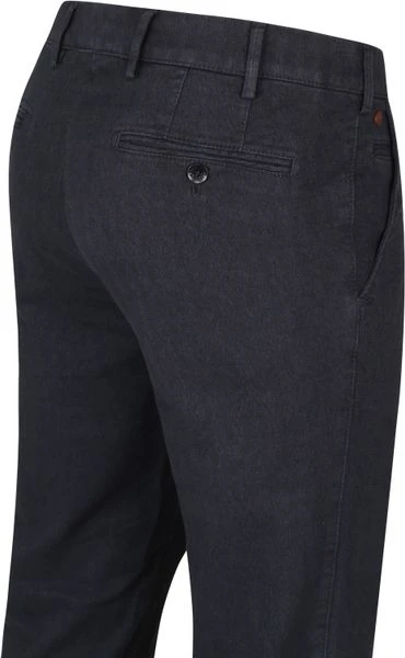 Chino Broeken Meyer Chino Bonn Herringbone Donkerblauw 3 Chino Broeken Meyer Chino Bonn Herringbone Donkerblauw - Afbeelding 3