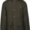 Winterjas Voor Heren Fred Perry Padded Jas Donkergroen