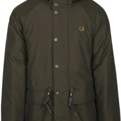 Winterjas Voor Heren Fred Perry Padded Jas Donkergroen