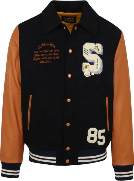 Wollen Jassen Scotch And Soda College Jas Donkerblauw 1 Wollen Jassen Scotch And Soda College Jas Donkerblauw