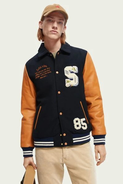 Wollen Jassen Scotch And Soda College Jas Donkerblauw 2 Wollen Jassen Scotch And Soda College Jas Donkerblauw - Afbeelding 2