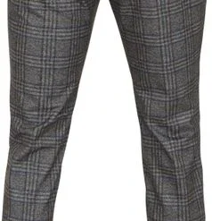 Chino Broeken Alberto Rob Stretch Chino Grijs Geruit -Sport Jas Verkoopwinkel 74849 4