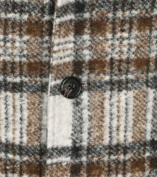 Wollen Jassen Suitable Coat Bruin Geruit 3 Wollen Jassen Suitable Coat Bruin Geruit - Afbeelding 3