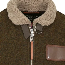 Scotch And Soda Wollen Jassen Scotch & Soda Aviator Jas Donkergroen -Sport Jas Verkoopwinkel 74960 2