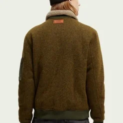 Scotch And Soda Wollen Jassen Scotch & Soda Aviator Jas Donkergroen -Sport Jas Verkoopwinkel 74960 9