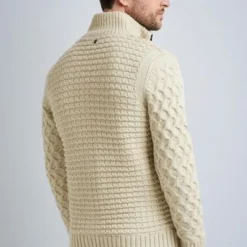 Wollen Jassen PME Legend Knitted Jack Off-White -Sport Jas Verkoopwinkel 74972 4