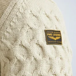 Wollen Jassen PME Legend Knitted Jack Off-White -Sport Jas Verkoopwinkel 74972 6