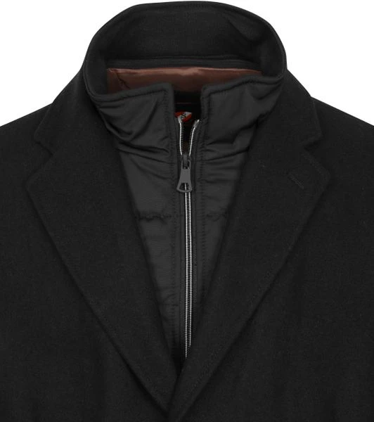 Wollen Jassen Suitable Job Coat Zwart 2 Wollen Jassen Suitable Job Coat Zwart - Afbeelding 2