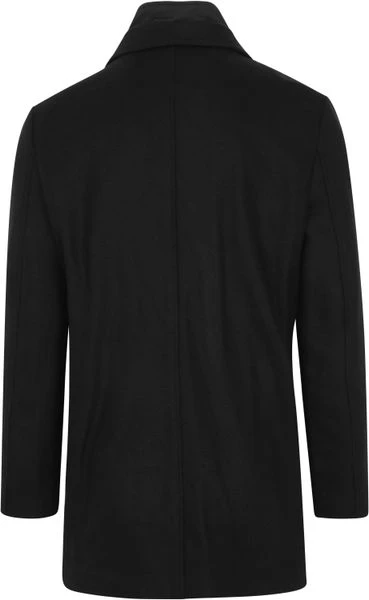 Wollen Jassen Suitable Job Coat Zwart 6 Wollen Jassen Suitable Job Coat Zwart - Afbeelding 6