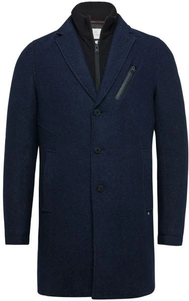 Wollen Jassen Cast Iron Wollen Coat Navy 3 Wollen Jassen Cast Iron Wollen Coat Navy - Afbeelding 3
