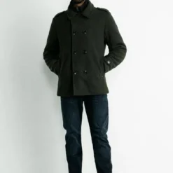 Wollen Jassen Petrol Coat Donkergroen -Sport Jas Verkoopwinkel 75066 4