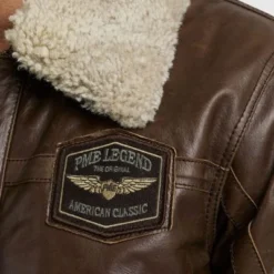 Winterjas Voor Heren PME Legend Jas Hudson Leer Bruin -Sport Jas Verkoopwinkel 75121 4