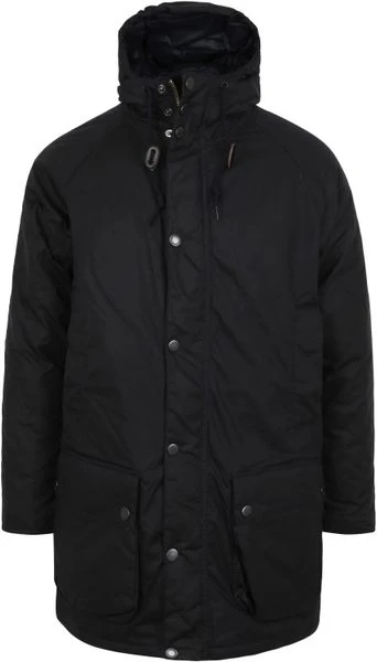 Waxjas Voor Heren Barbour Hooded Beaufort Wax Navy 1 Waxjas Voor Heren Barbour Hooded Beaufort Wax Navy