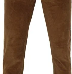 Five-Pocket Broeken Pierre Cardin Broek Lyon Tapered Future Flex Corduroy Bruin