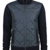 Wollen Jassen Barbour Arch Diamond Quilt Knit Jack Navy