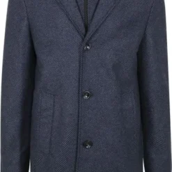 Sport Jas Verkoopwinkel 34 Wollen Jassen Suitable K150 Coat Ruit Donkerblauw