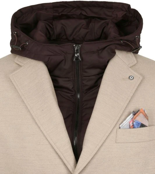 Wollen Jassen Blue Industry Coat Beige 4 Wollen Jassen Blue Industry Coat Beige - Afbeelding 4